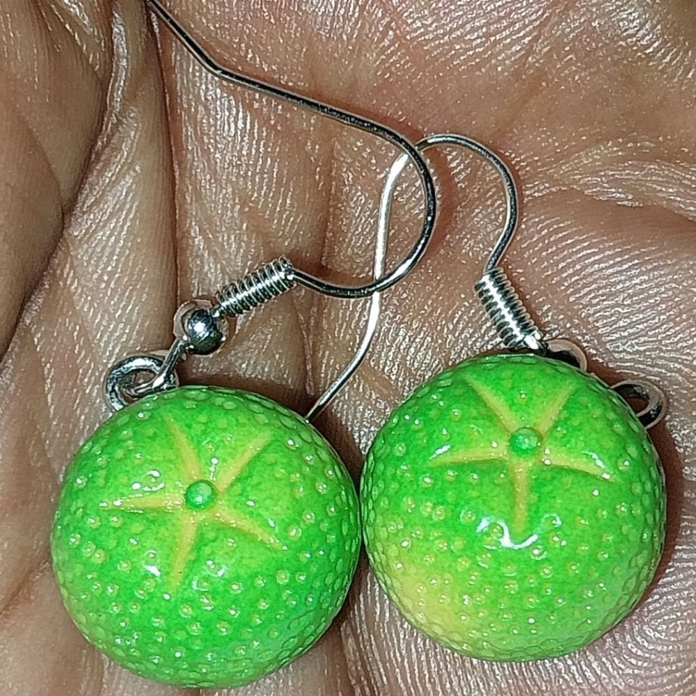 Super cute orange fruit earrings